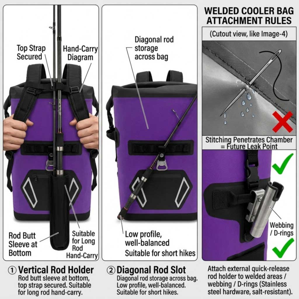 Mochilas enfriadoras de pesca: tamaño, aislamiento y diseño apto para cañas
