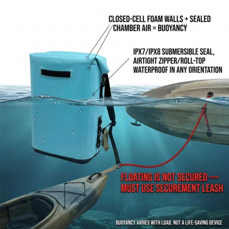 Mochilas enfriadoras para kayak: impermeables, flotantes y listas para la cubierta