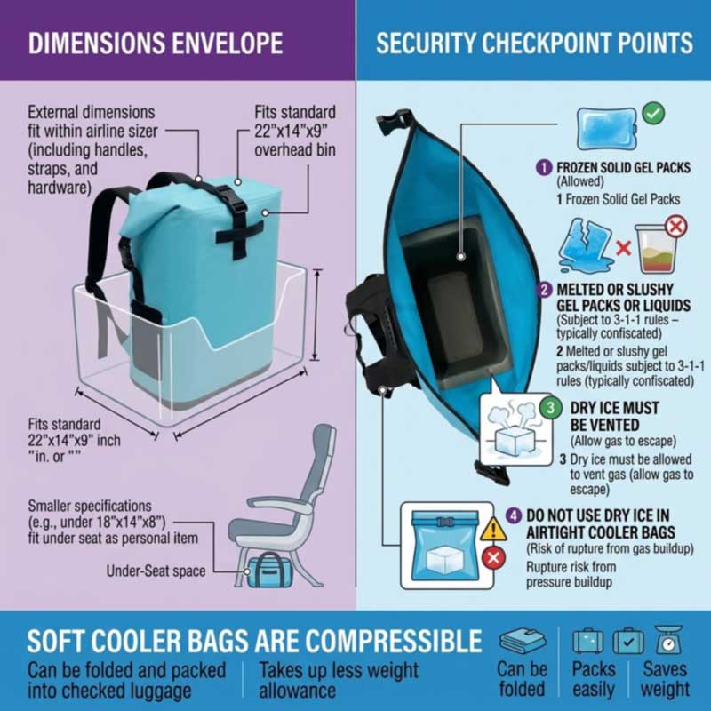 Mochilas térmicas de viaje: tamaño de mano, soldadas a prueba de fugas