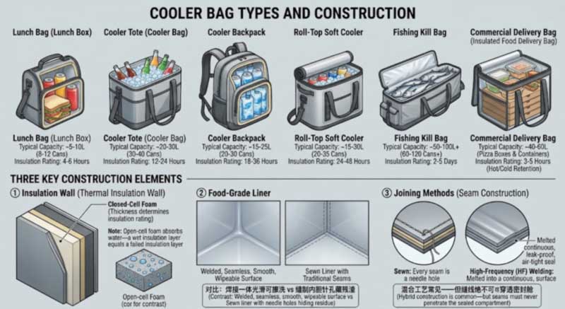 Bolsas térmicas aisladas: tipos, construcción y cómo elegir