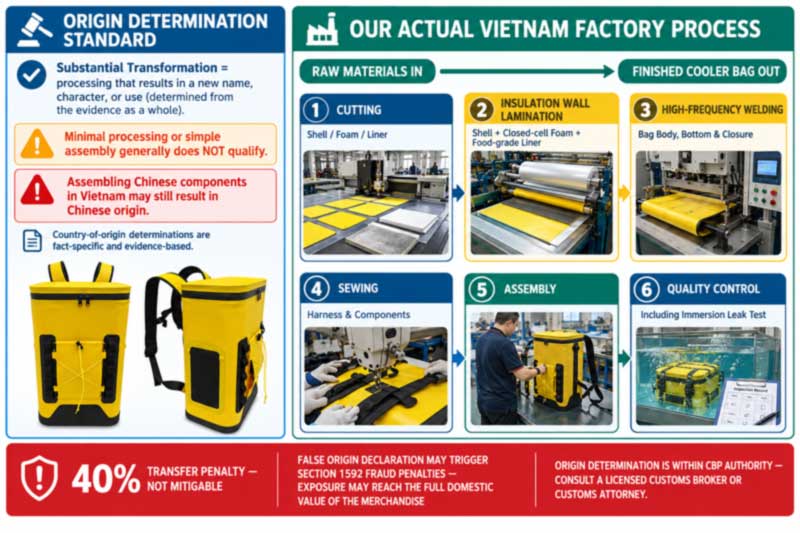 Fabricante de bolsas térmicas para importadores de EE. UU.