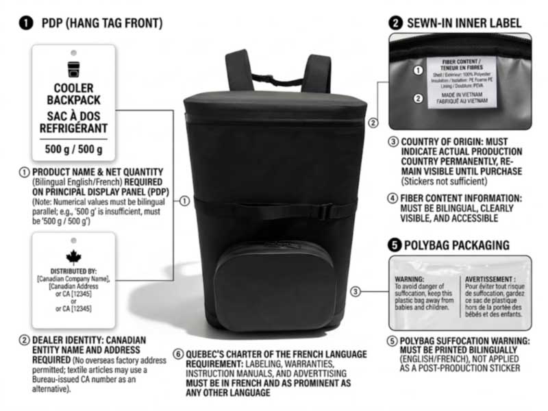 Proveedor de bolsas más frescas para Canadá