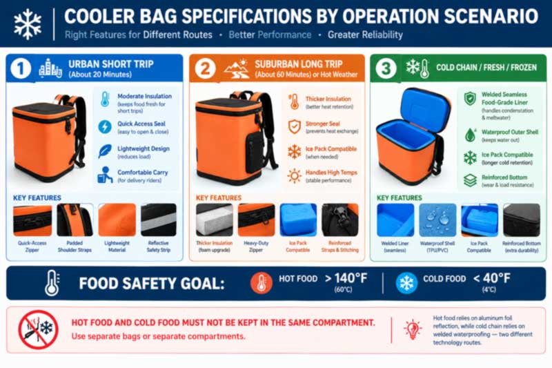 Bolsas para entrega de alimentos: abastecimiento de flotas y fabricación OEM